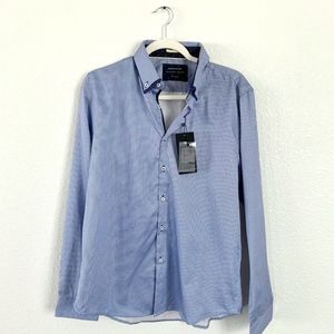 Denim and Flower Button Down shirt